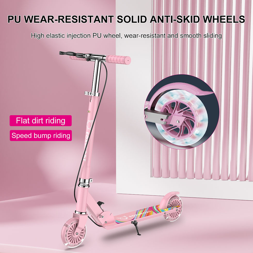 Miniature : FOXSPORT Scooter-Children-Foldable and height-adjustable-Load 100K-Pink