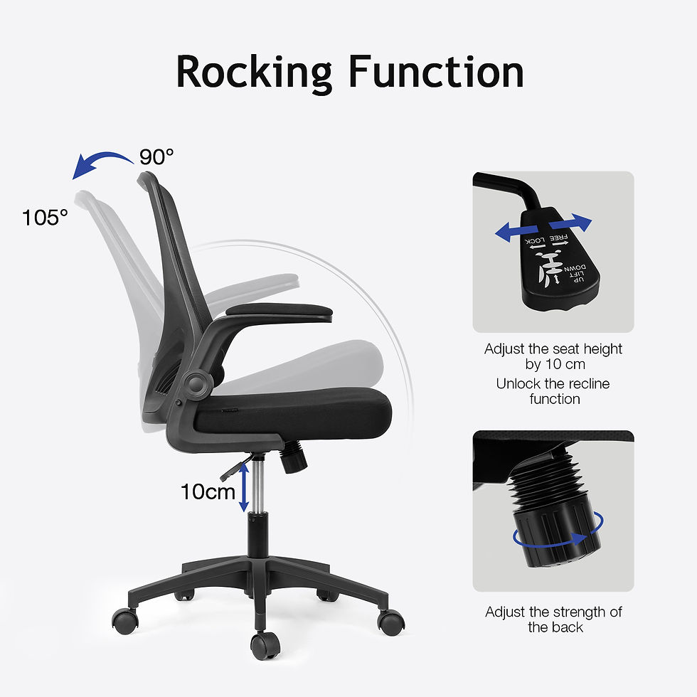 Miniaturbild: FOXSPORT Bürostuhl ergonomischer Bürostuhl Sessel schwarz