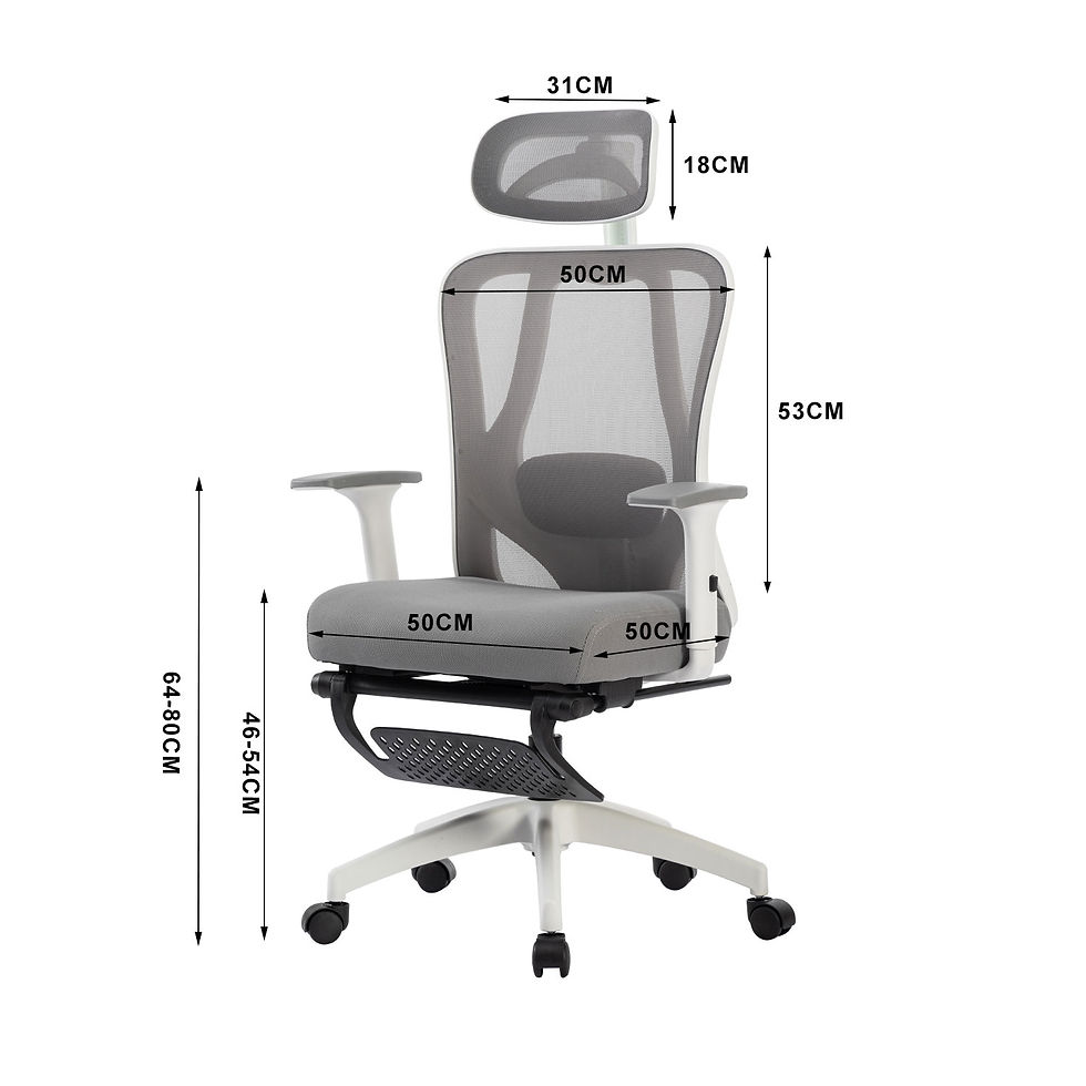 Miniature : Sevencomfort-Ergonomic office chair with adjustable seat-Load capacity 115KG