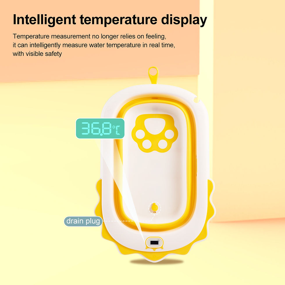 Thumbnail: K IKIDO folding baby bathtub, in line with baby and new baby bathtub (YELLOW)
