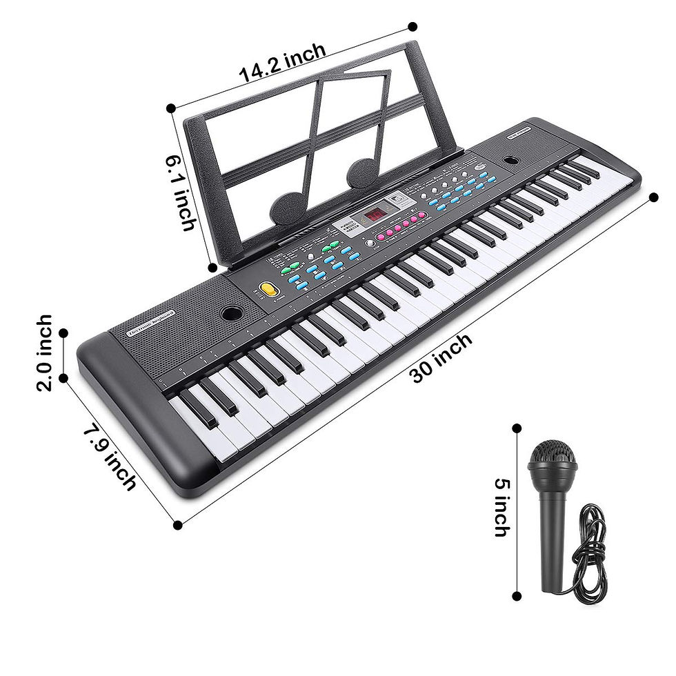 Miniature : Piano Keyboard - Keyboard - Digital - 61 velocity-sensitive keys - Recording fun