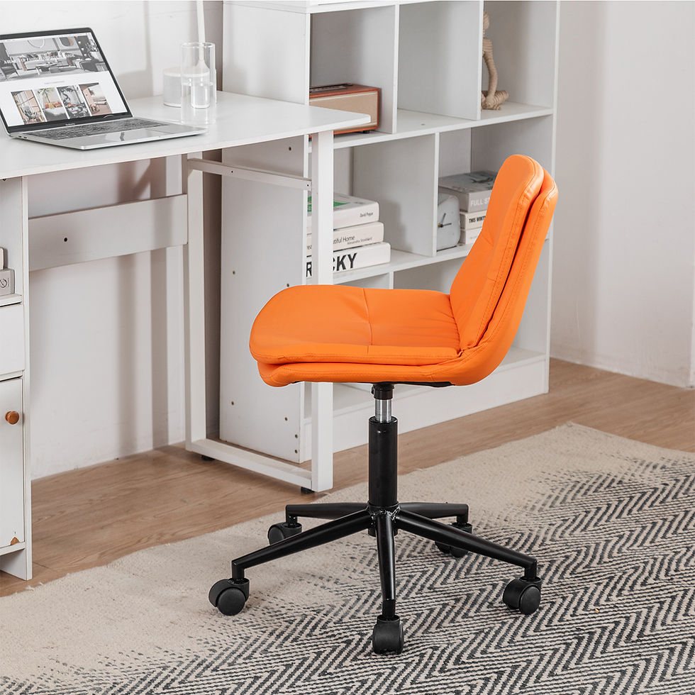 Thumbnail: Sevencomfort-certified height-adjustable swivel office chair-orange