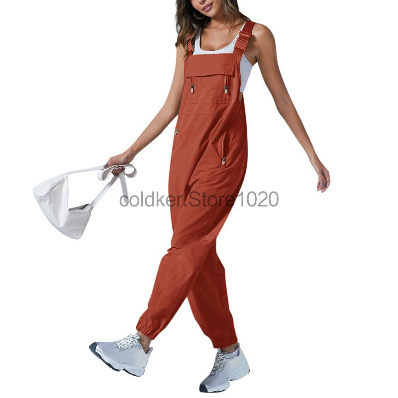 Thumbnail: New Women Casual Fashion Jumpsuits Solid Color Summer Adjustable Strap Jumpsuits