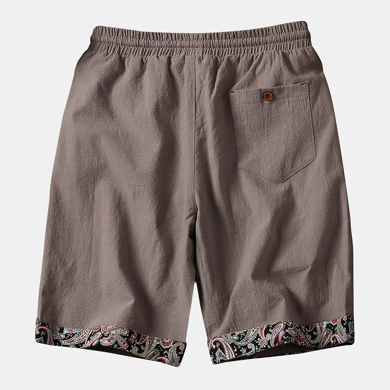Thumbnail: Mens Chinese Style Cotton Linen Vintage Baggy Shorts