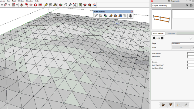 profile builder example of making a fence