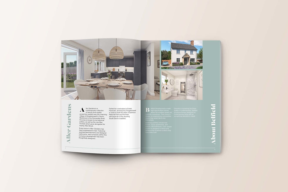 Brochure mockup graphic showing the brochure design