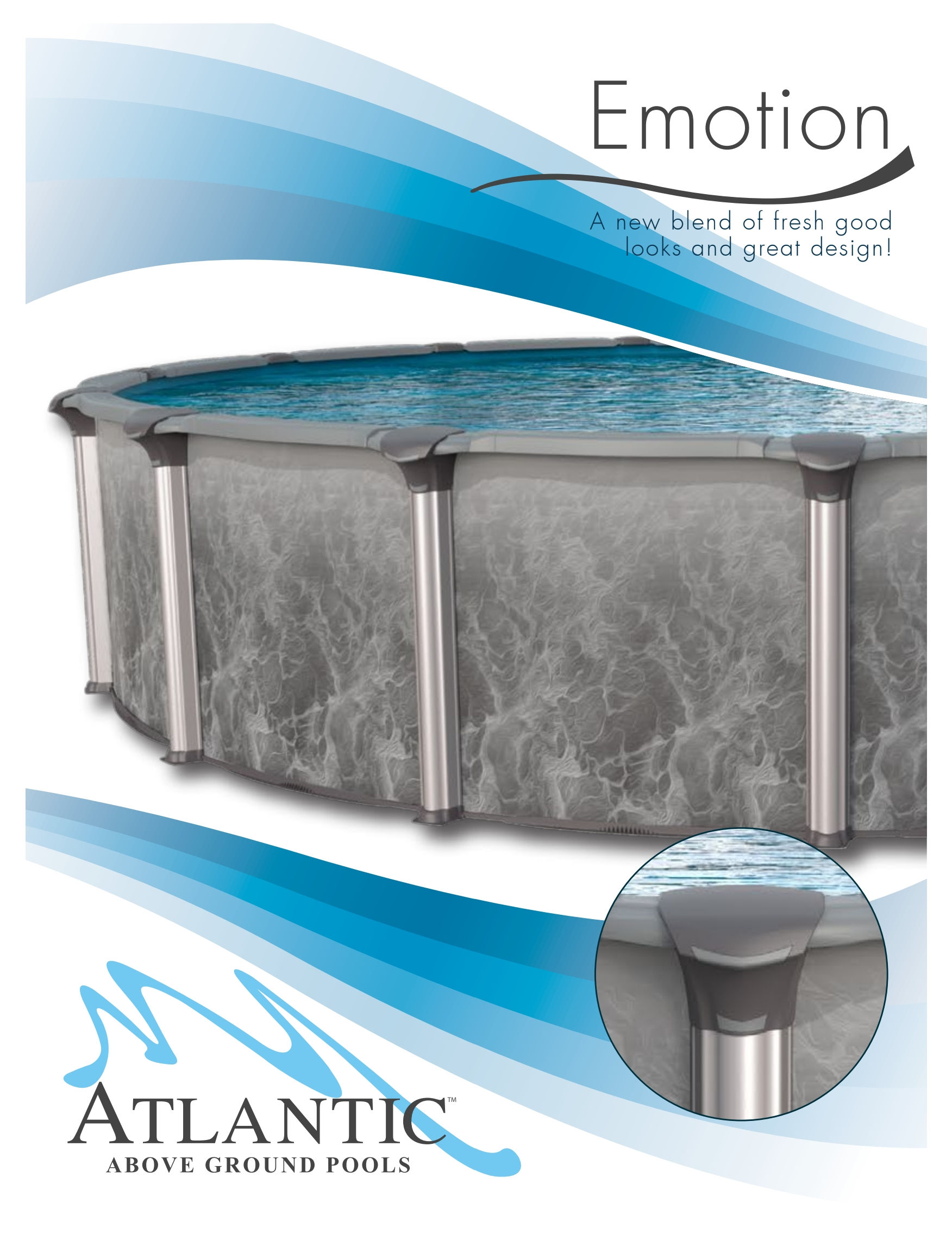 Emotion 15'x30'x52" Oval Pool Package