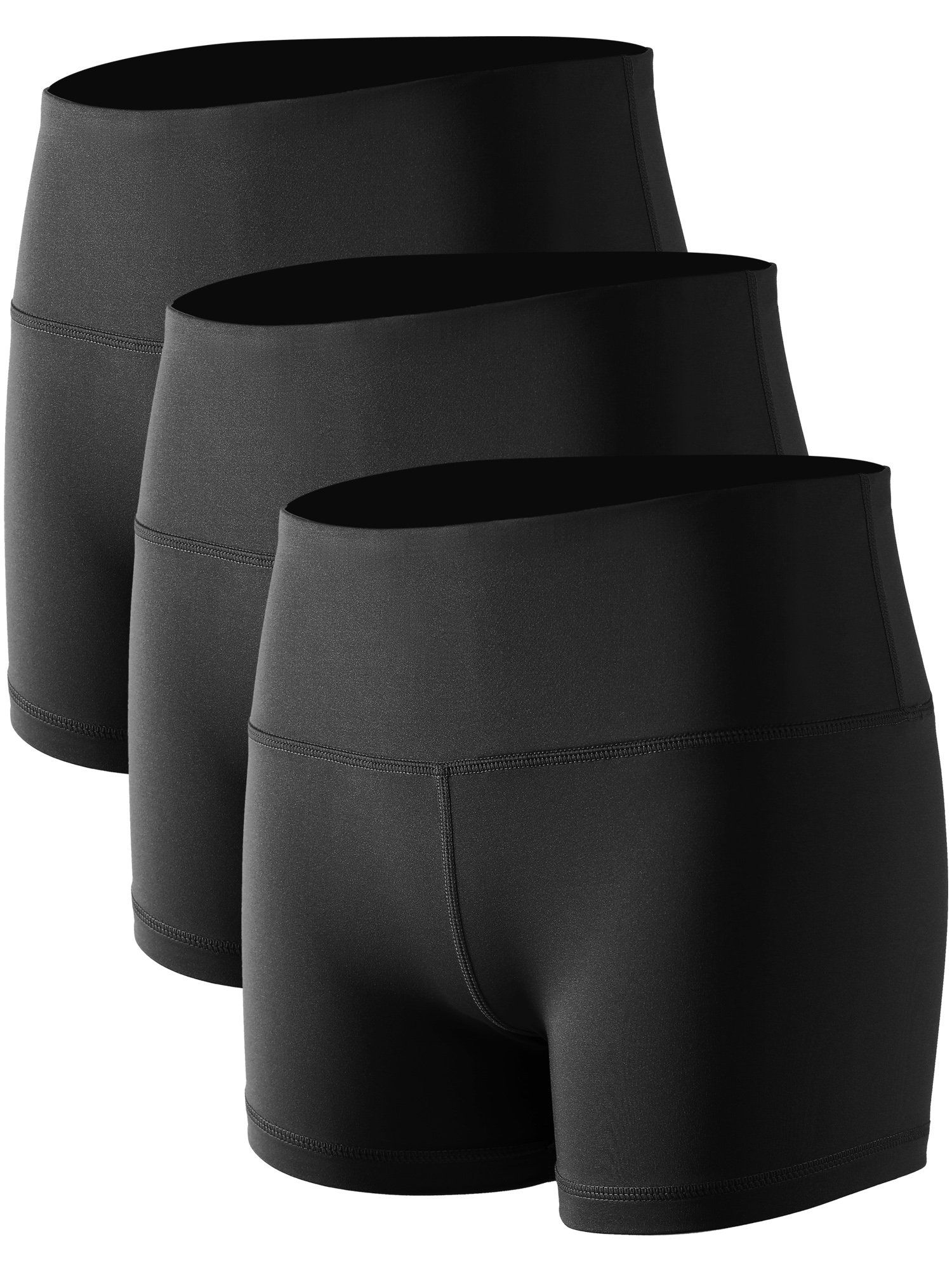 CADMUS Womens Stretch Fitness Running Shorts with Pocket3 Pack05BlackX-Small