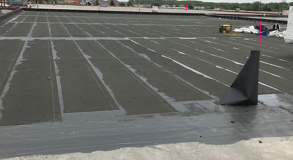 BUR roof on industrial building.