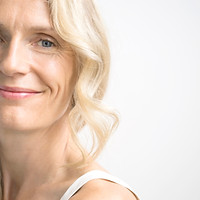Smiling blonde woman
