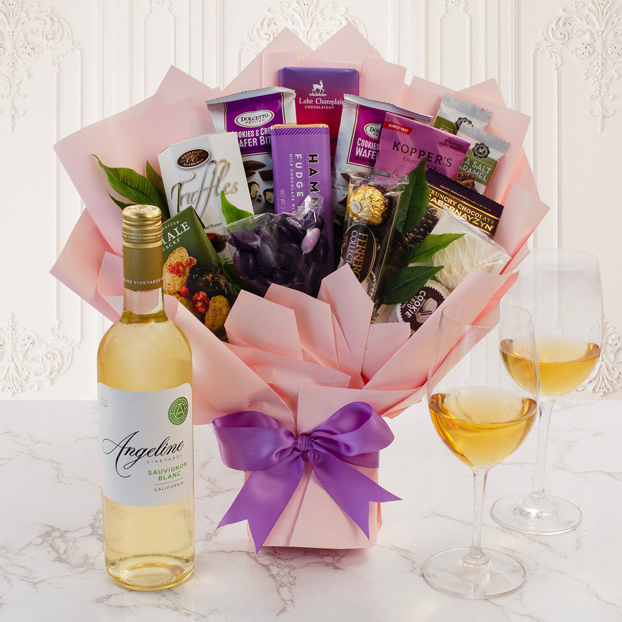 White Wine & Chocolates Gift Bouquet