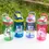 Thumbnail: Custom Name & Initial Sea Animal Water Bottle, 16oz Children's Cup with Silicone