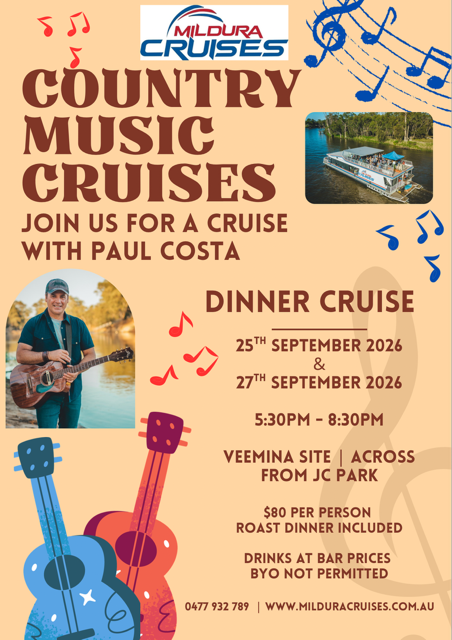Country Music Dinner Cruise featuring Paul Costa
