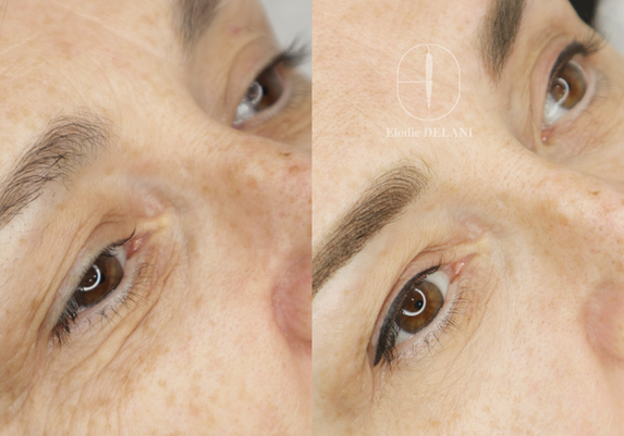 maquillage permanent des paupières , shading , ras de cils , dermopigmentation paris , micropigmentation , eye liner en maquillage permanent , eye liner classique