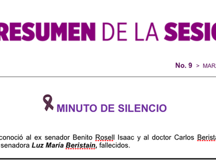 Resumen Senado: Sesión 06 Marzo
