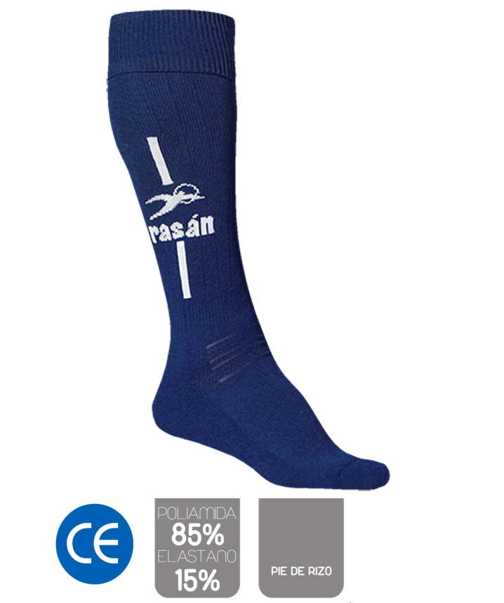 Medias Porter@ Oficial 2ª Equipación Pro-Calcio Colores Marino y Blanco
