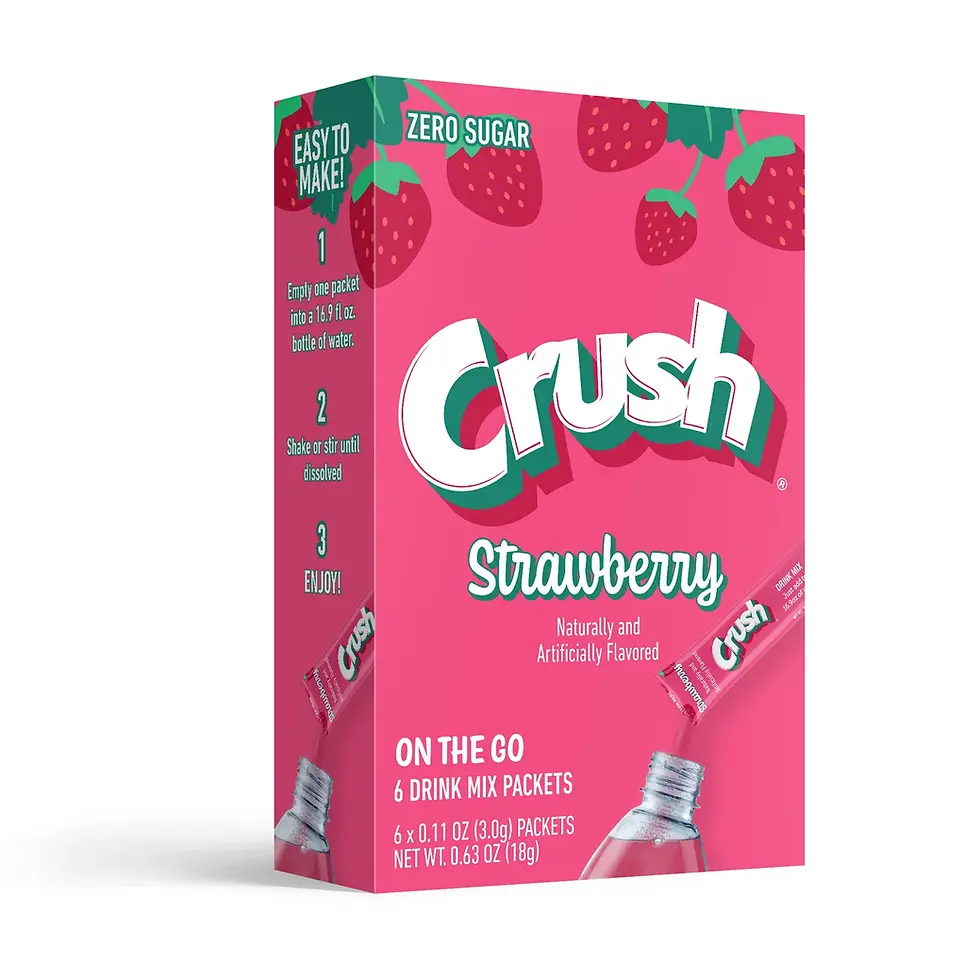 Thumbnail: Crush Sugar Free Water Enhancer Powder (6 Servings) - 6 Flavour Choices