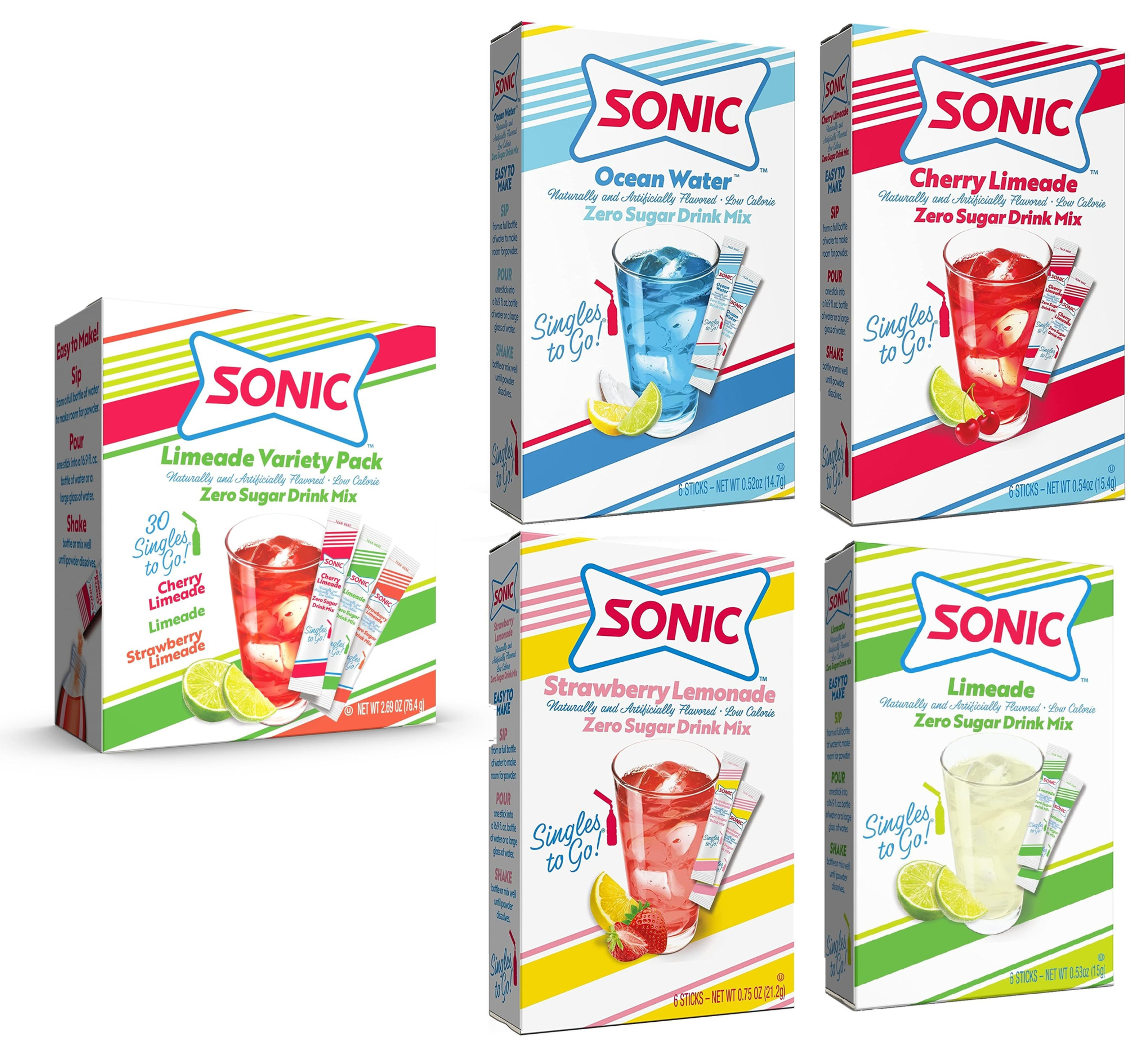 Sonic Singles To Go Drink Mix (6/30 Servings) - 4 Flavour Choices
