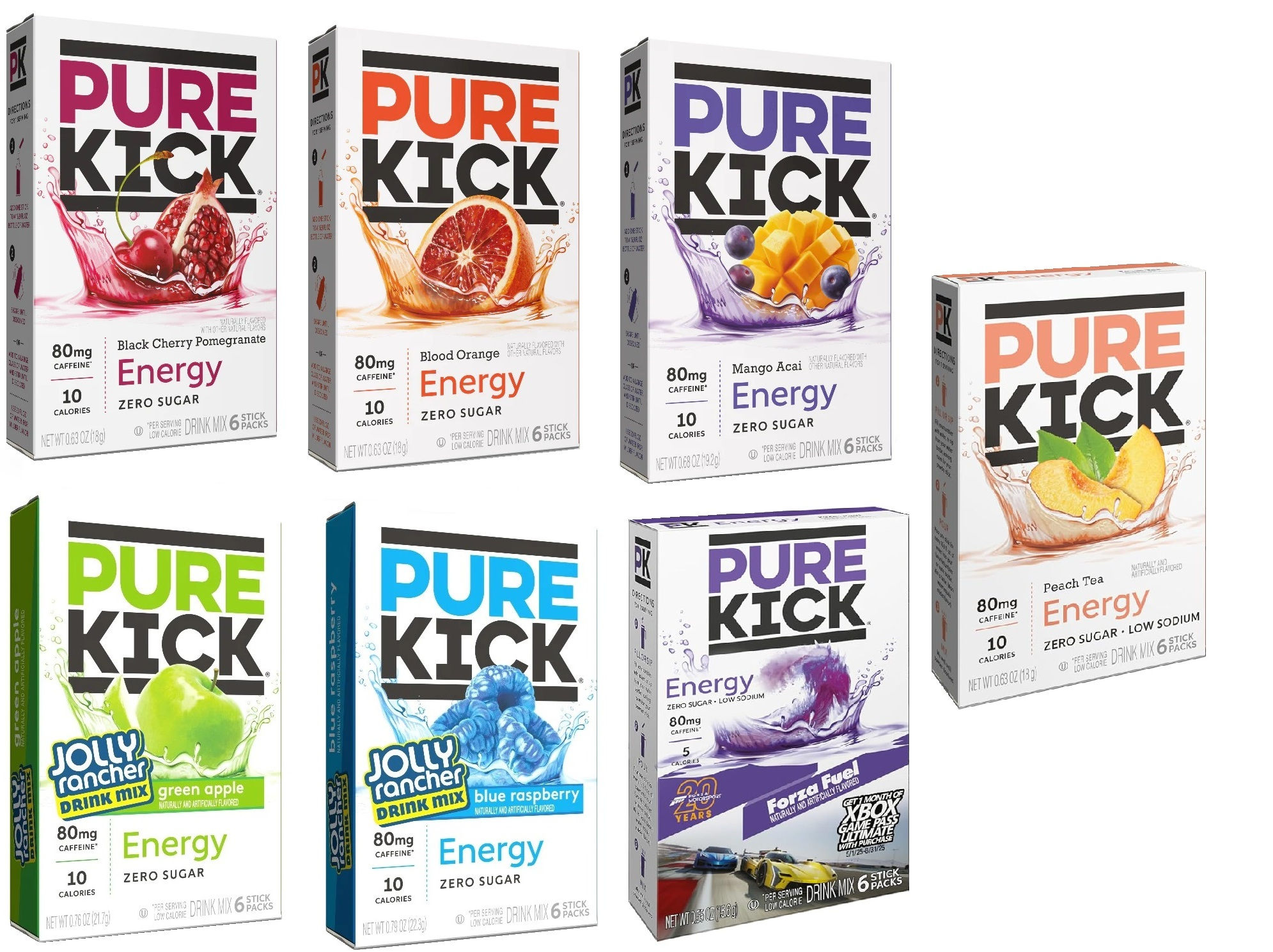 Pure Kick Energy - 6 Servings - 7 Flavour Choice