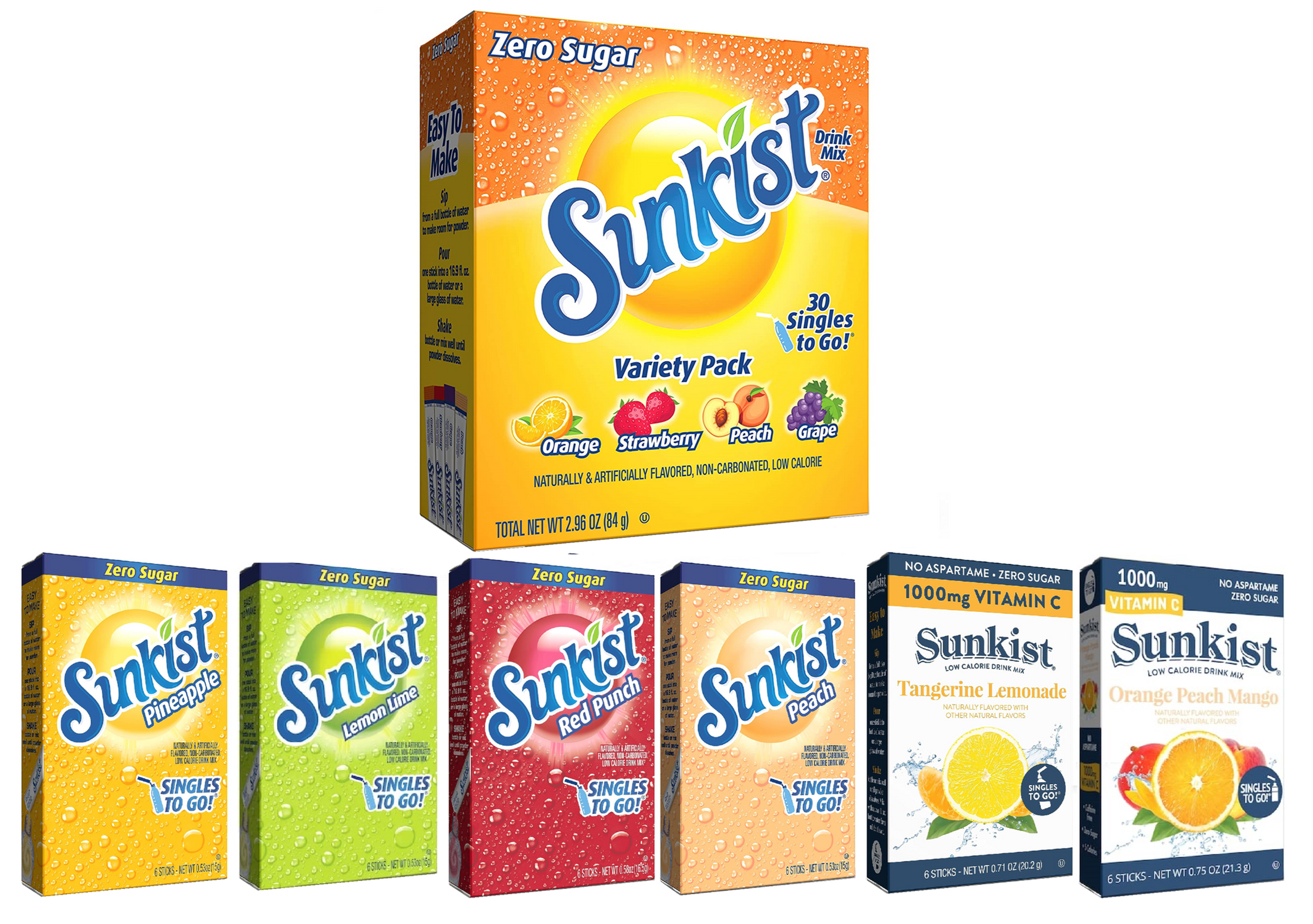 Sunkist Drink Mix - 6/30 Servings