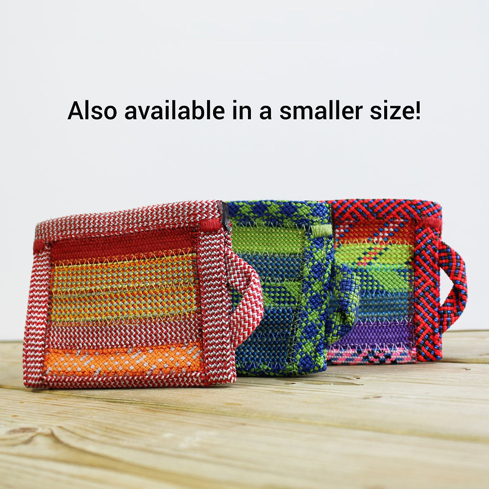 Thumbnail: 3 small zip pouches are shown as an alternative option to the medium climbing rope zip pouches