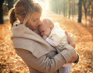 Mother and Baby in Autumn