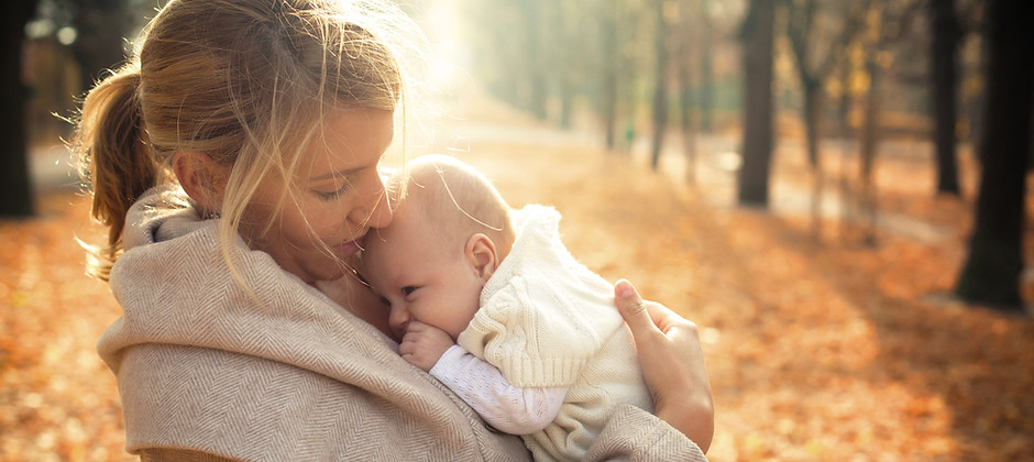 Mother and Baby in Autumn