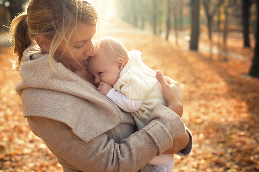Mother and Baby in Autumn