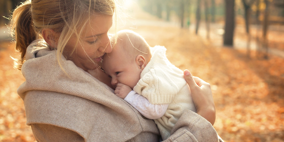 Mother and Baby in Autumn