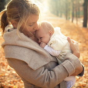 Mother and Baby in Autumn