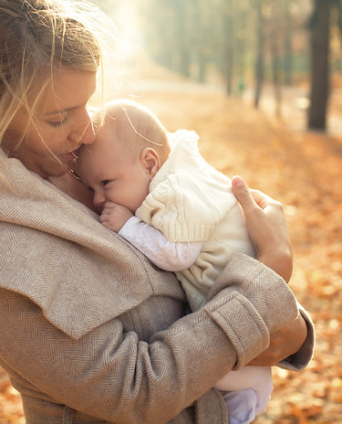 Mother and Baby in Autumn