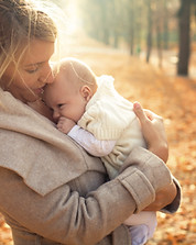 Mother and Baby in Autumn