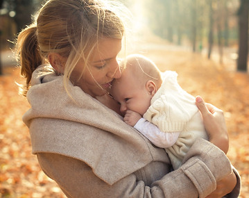 Mother and Baby in Autumn