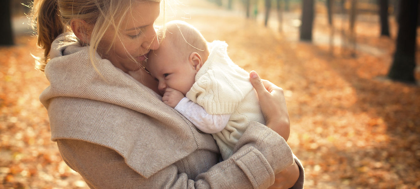 Mother and Baby in Autumn