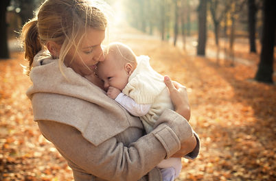 Mother and Baby in Autumn