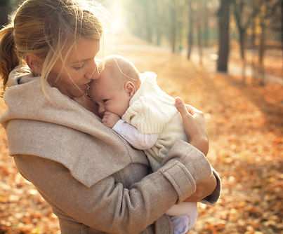 Mother and Baby in Autumn