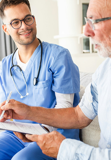 doctor talking with patient