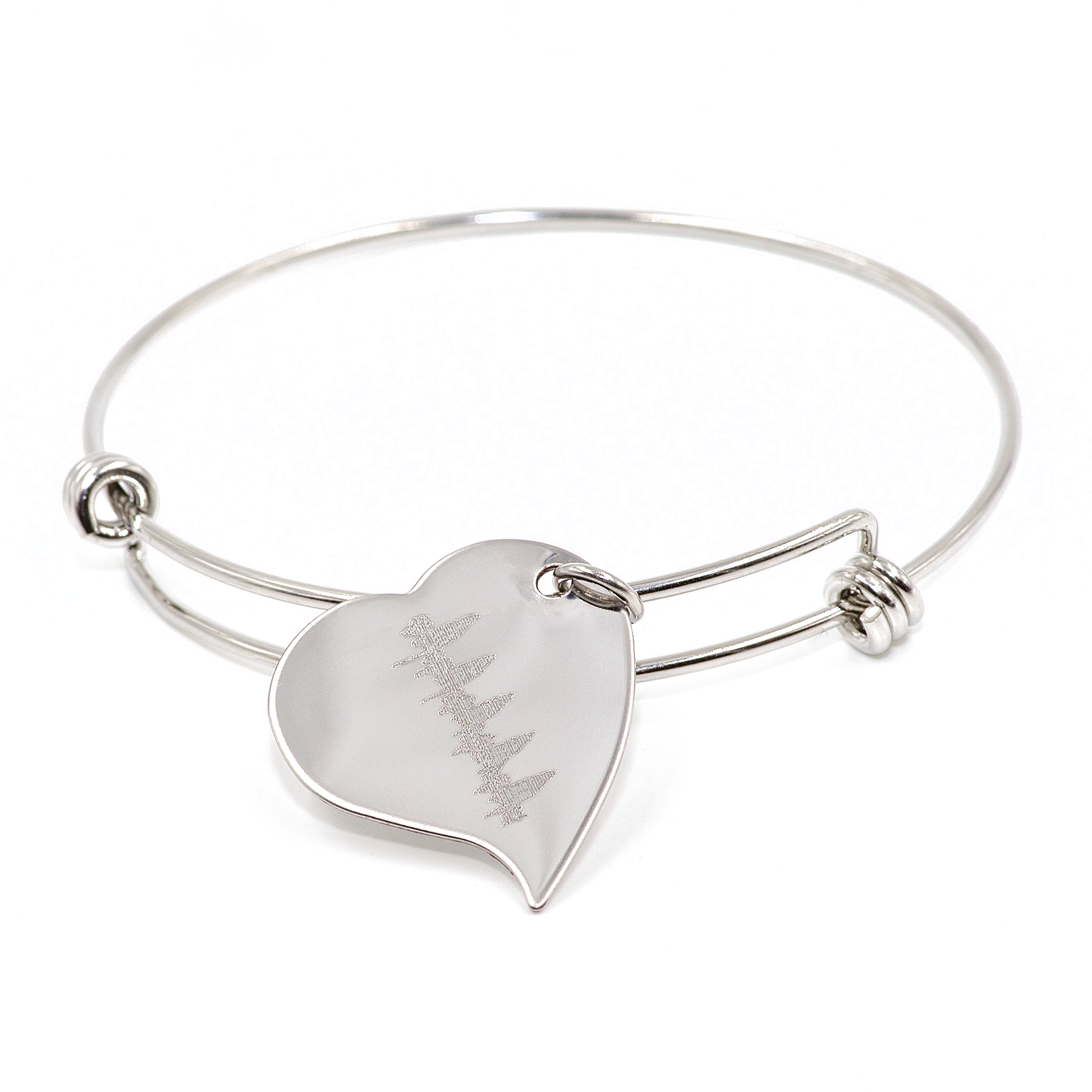 Original Heartbeat Charm Bracelet (Engraved)
