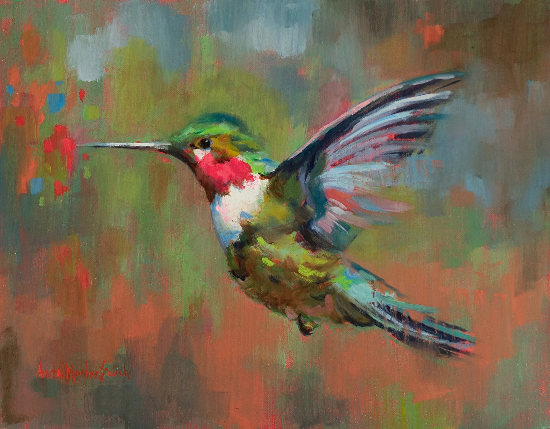 anita mosher hummingbird painting