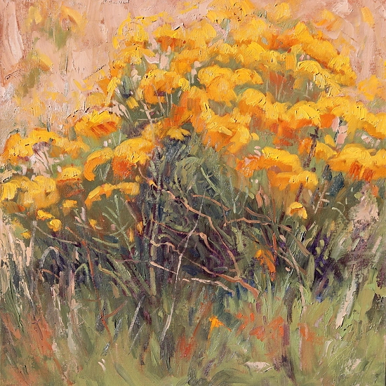 Tricia Bass marigold painting