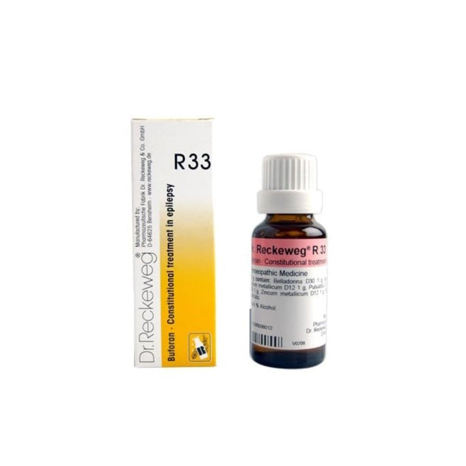 Dr Reckeweg Homoeopathy R33 Epilepsy Drops 22 ml