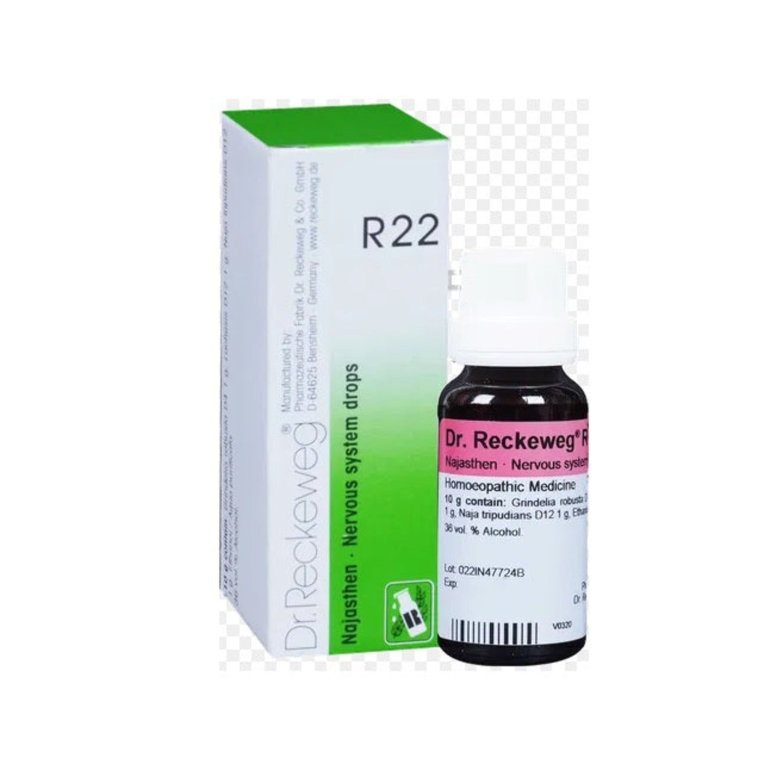 Dr Reckeweg Homoeopathy R22 Nervous Disorders Drops 22 ml