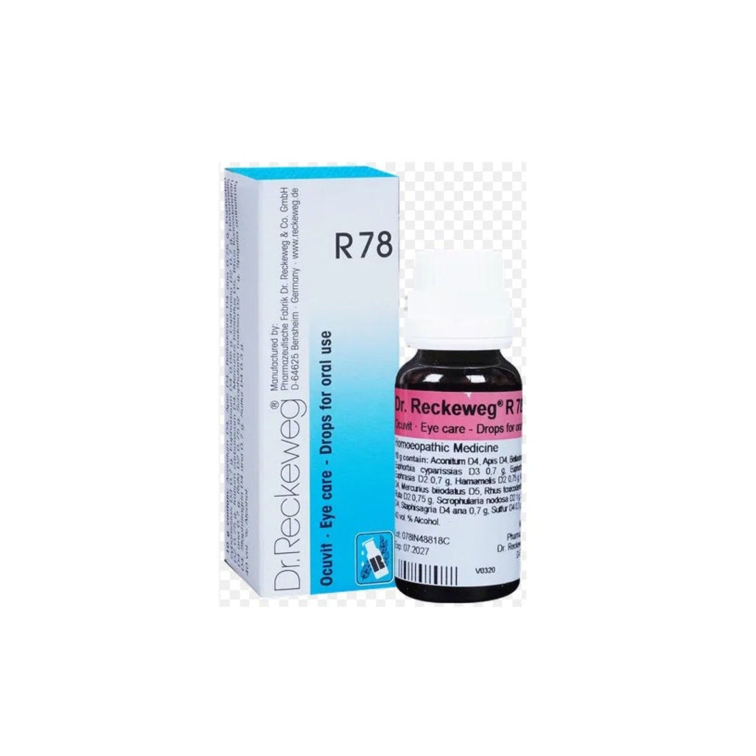 Dr Reckeweg Homoeopathy R78 Eye Care Drops 22 ml