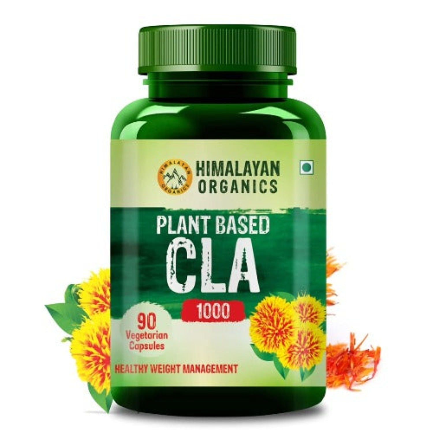 Himalayan Organics Plant Based CLA 1000 Fat Burner Supplement 90 Vegetarian Caps
