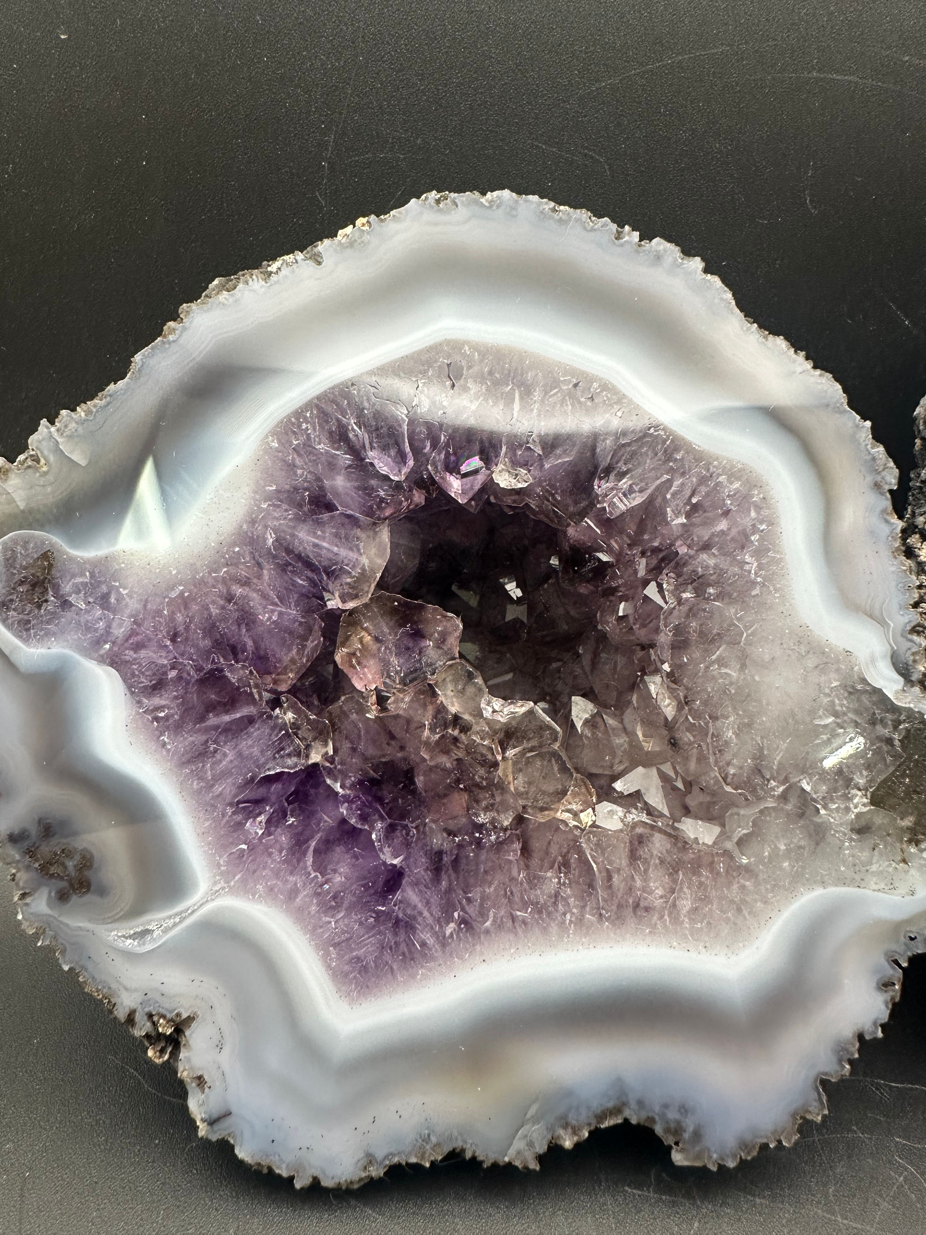 Face Polished Large Trancas Geode Pair