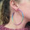 Thumbnail: Large rainbow titanium twist hoops