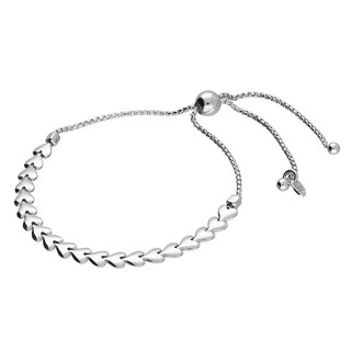 Silver sweetheart slider bracelet