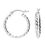 Thumbnail: Silver twist hoops 20mm size