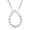 Thumbnail: Silver & crystal open teardrop necklace