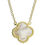 Thumbnail: Silver & gold vermeil mother of pearl quatrefoil necklace